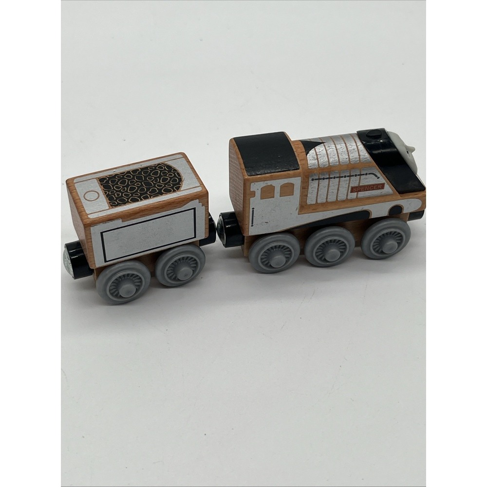 Thomas & Friends Wood Spencer Engine & Tender Set FHM42 Wooden Railway Train - Picture 12 of 16